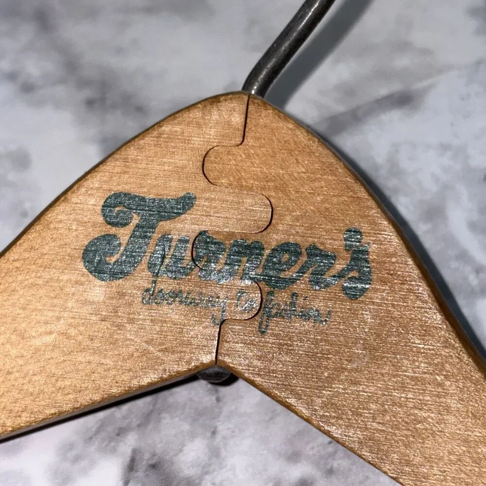 Vintage Turner Bros. Chicago Clothier ~ Wood Wooden Suit Coat Clothes Hangers